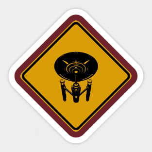 Starship Crossing Sticker